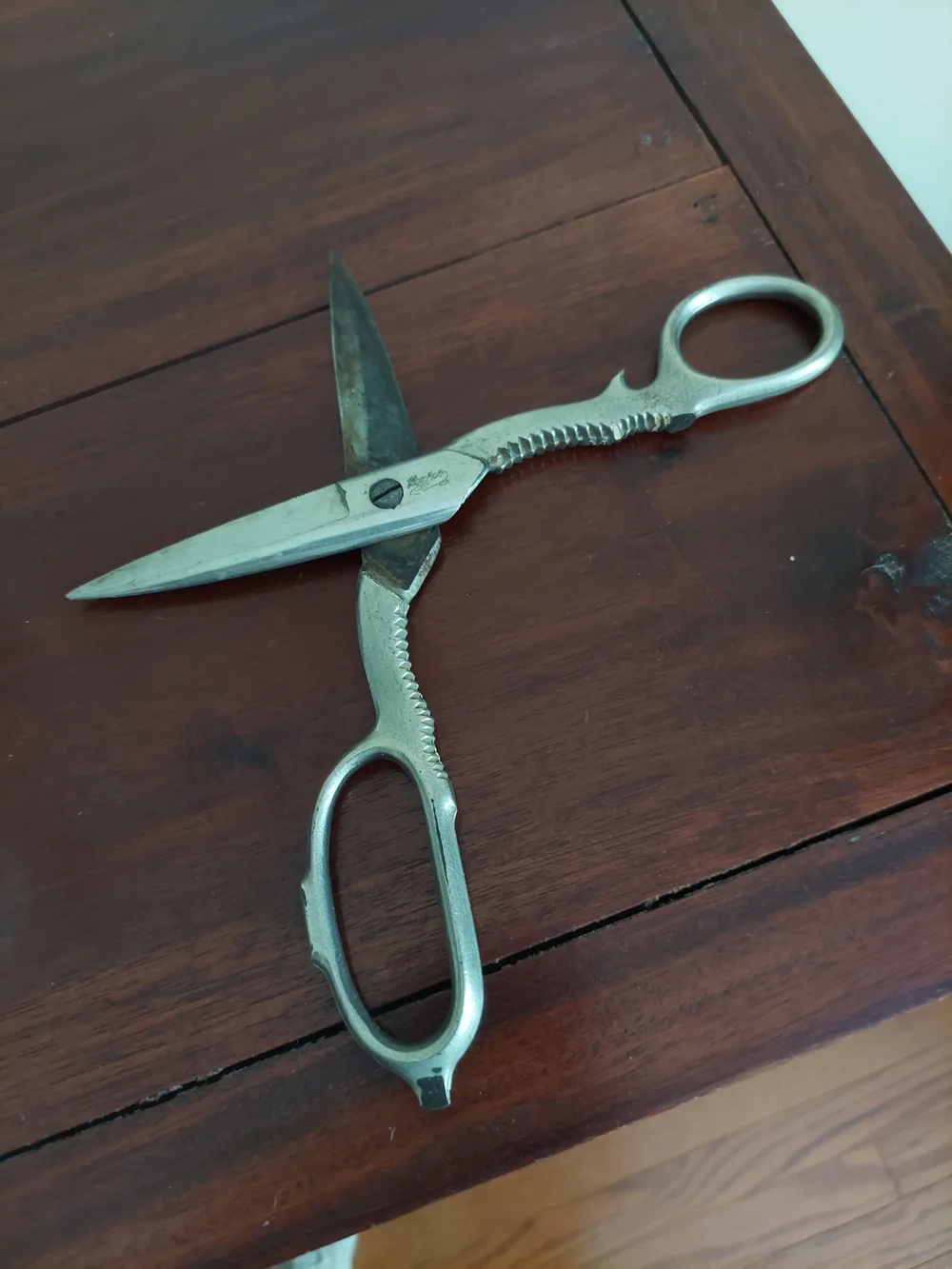 Mid Century Antique Poultry KitchenShears. Featuring Multi purpose bone cracker